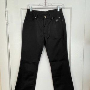 HARLEY DAVIDSON Womens Bootcut Mid High Waist Black Pants Size 2